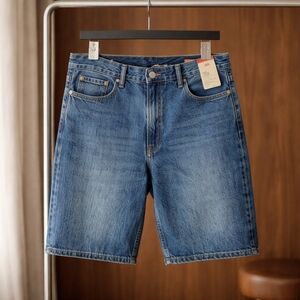 Levi's 469 Jean Shorts Mens 44 Blue Loose Sits Below ur Waist , 12" Inseam
